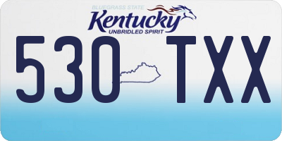 KY license plate 530TXX