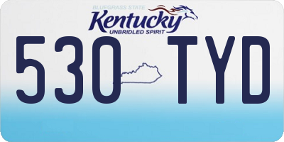 KY license plate 530TYD