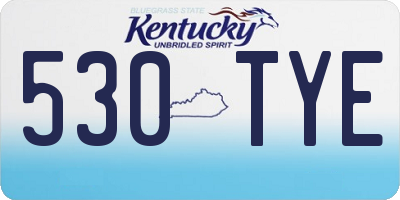 KY license plate 530TYE