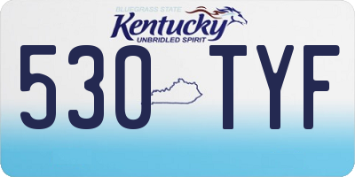 KY license plate 530TYF