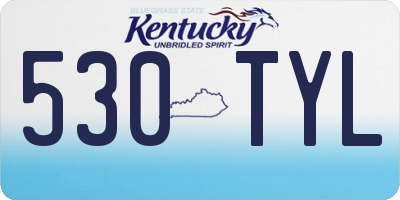 KY license plate 530TYL