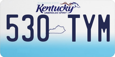 KY license plate 530TYM