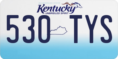 KY license plate 530TYS