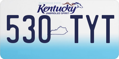KY license plate 530TYT