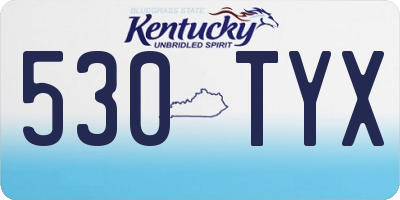 KY license plate 530TYX