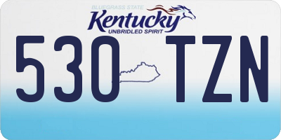 KY license plate 530TZN