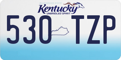 KY license plate 530TZP