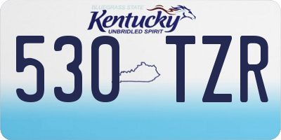 KY license plate 530TZR