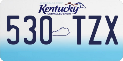 KY license plate 530TZX