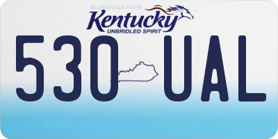 KY license plate 530UAL