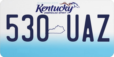 KY license plate 530UAZ