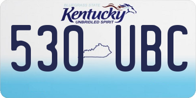 KY license plate 530UBC