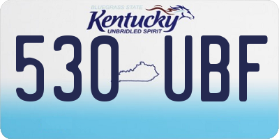 KY license plate 530UBF