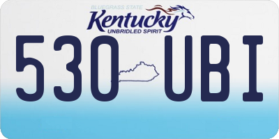 KY license plate 530UBI