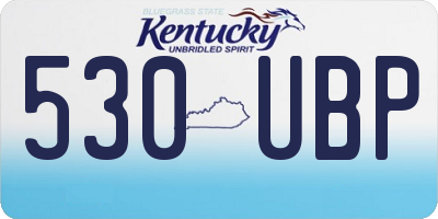 KY license plate 530UBP