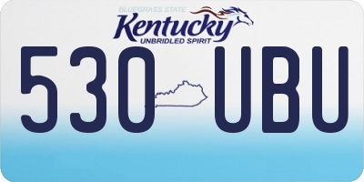 KY license plate 530UBU