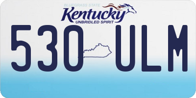 KY license plate 530ULM