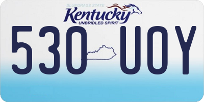 KY license plate 530UOY