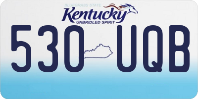 KY license plate 530UQB