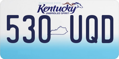 KY license plate 530UQD