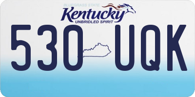 KY license plate 530UQK