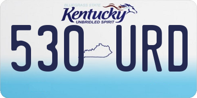 KY license plate 530URD