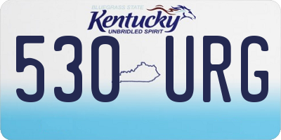 KY license plate 530URG