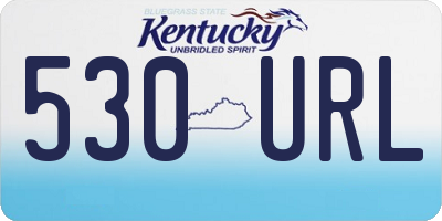 KY license plate 530URL