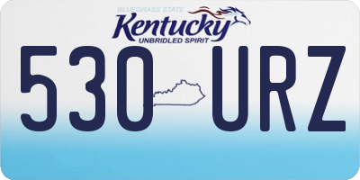 KY license plate 530URZ