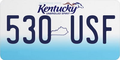 KY license plate 530USF
