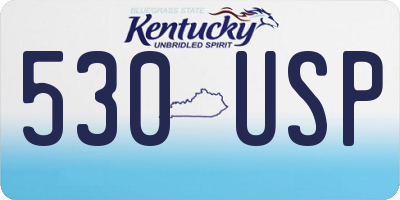 KY license plate 530USP