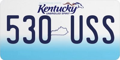 KY license plate 530USS