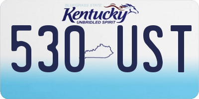KY license plate 530UST