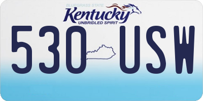 KY license plate 530USW