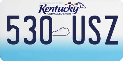 KY license plate 530USZ