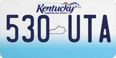KY license plate 530UTA