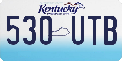 KY license plate 530UTB