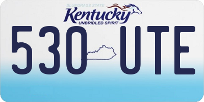 KY license plate 530UTE
