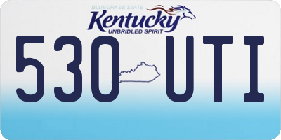 KY license plate 530UTI