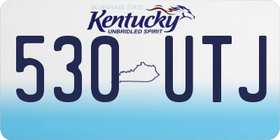 KY license plate 530UTJ