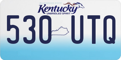 KY license plate 530UTQ