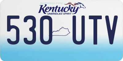 KY license plate 530UTV