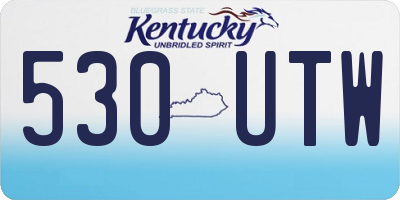 KY license plate 530UTW
