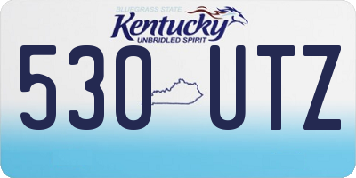 KY license plate 530UTZ