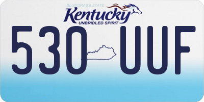 KY license plate 530UUF