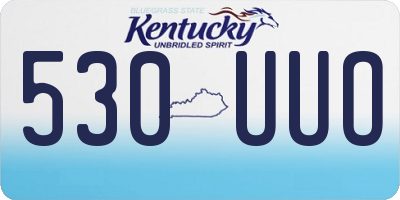 KY license plate 530UUO
