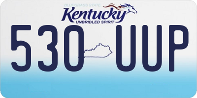 KY license plate 530UUP