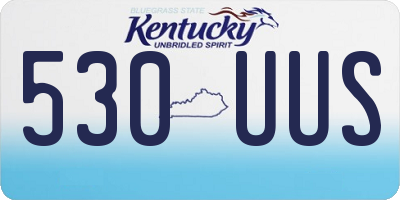 KY license plate 530UUS