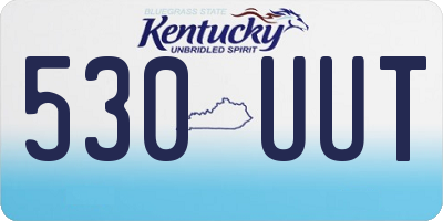 KY license plate 530UUT