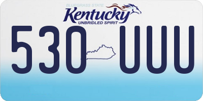 KY license plate 530UUU